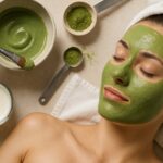 mascarilla facial con matcha