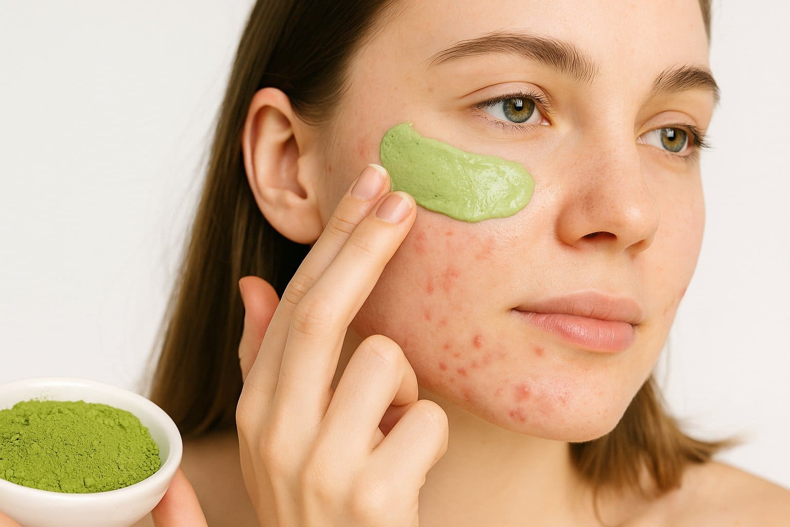 matcha para tratar el acne