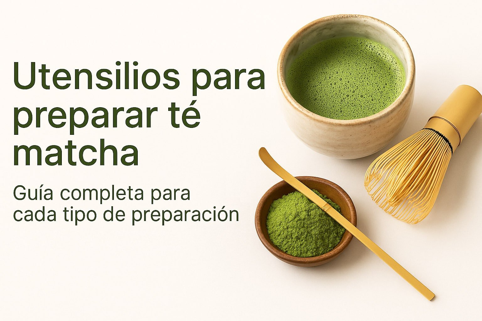 Utensilios para preparar té matcha Guía completa para cada tipo de preparación
